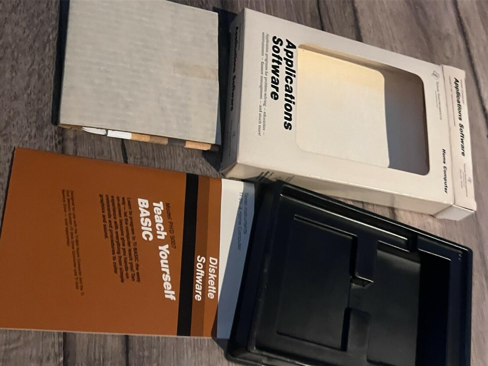 1981 TI-99/4a Teach Yourself Basic Cassette Software With Box Manual