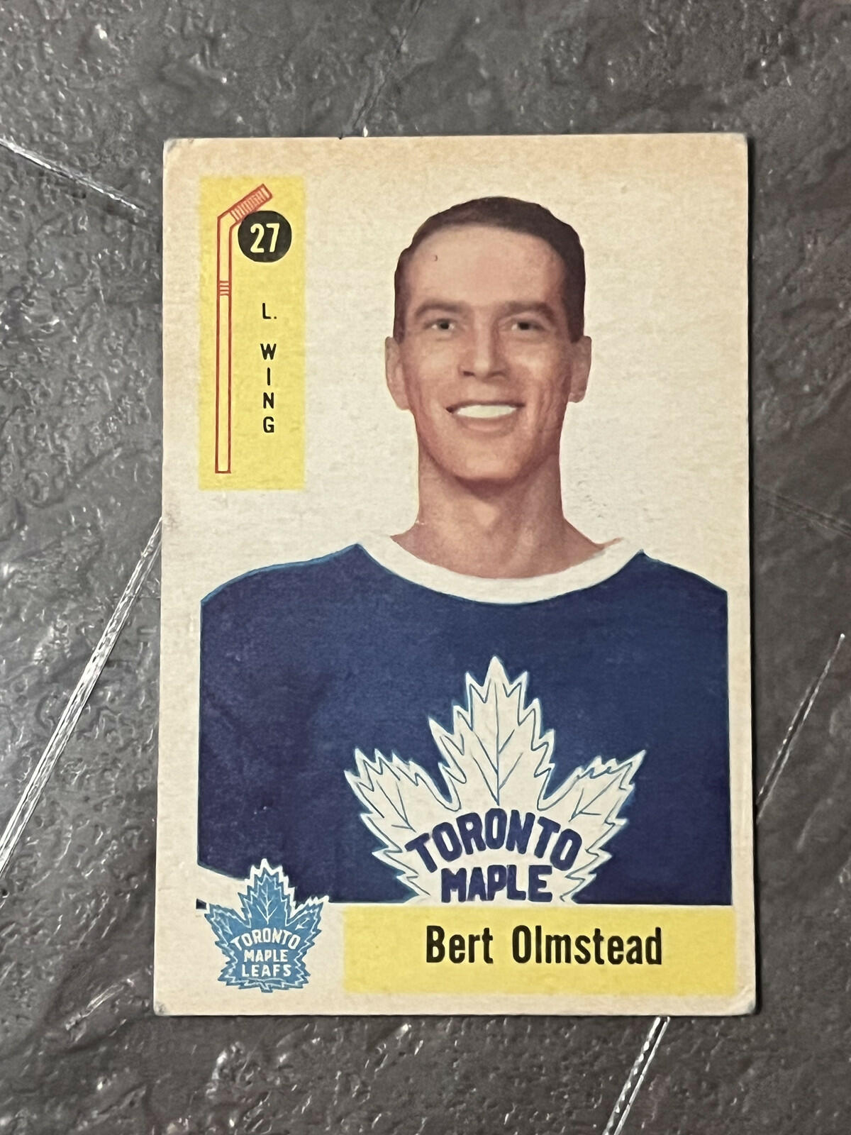1958-59 Parkhurst Bert Olmstead Toronto Maple Leafs #27 Hockey Cards