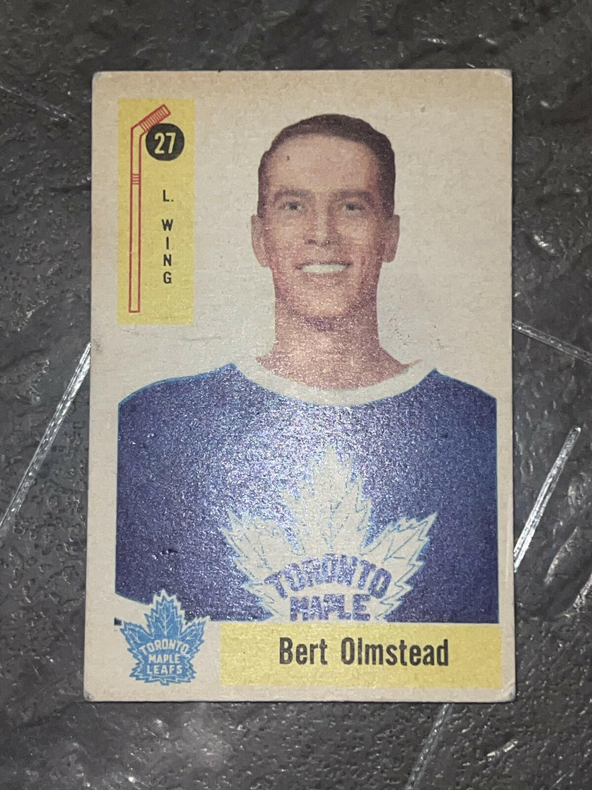 1958-59 Parkhurst Bert Olmstead Toronto Maple Leafs #27 Hockey Cards