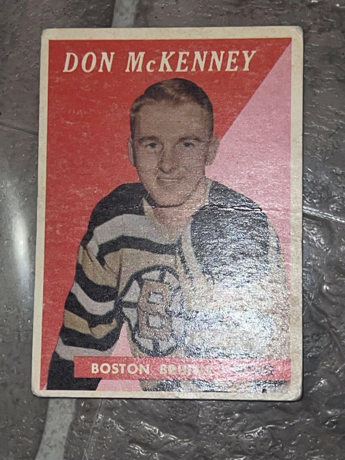 1958 Topps Don McKenney Boston Bruins #62 Hockey Card