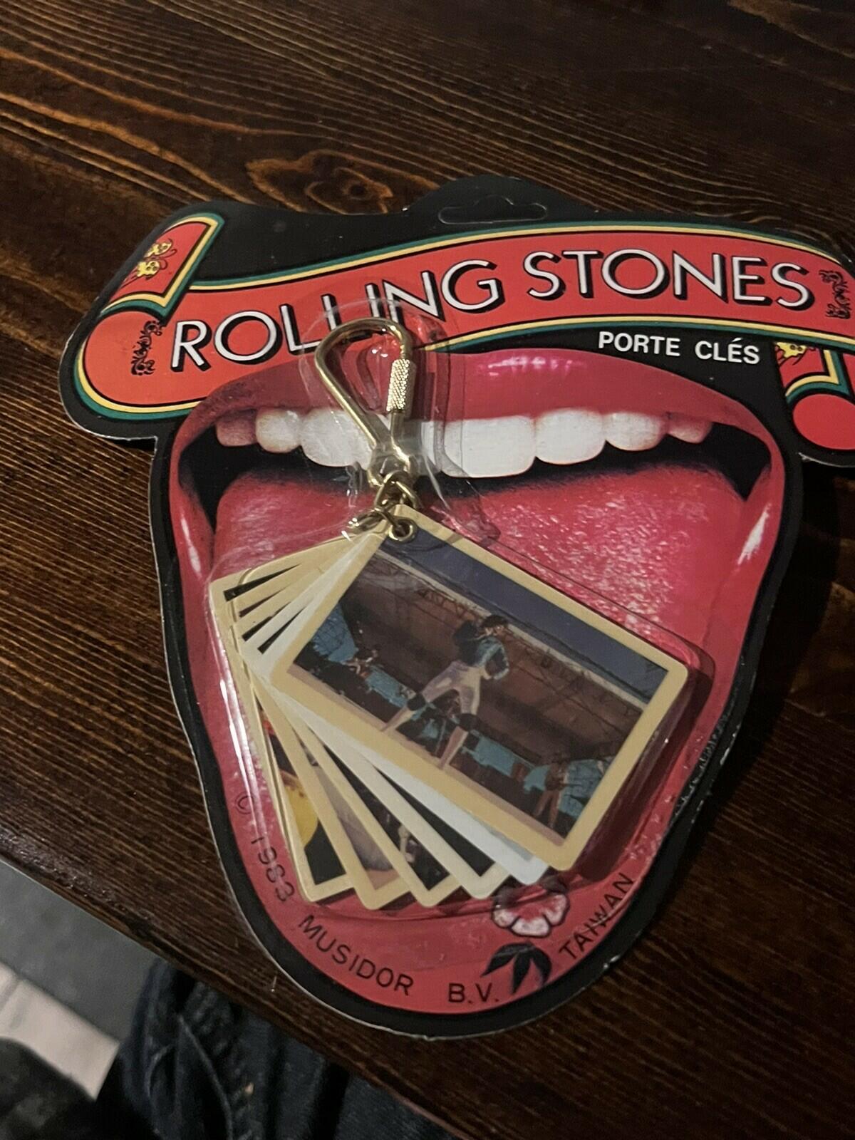 1983 Rolling Stones Keychain with 6 Photo Cards New