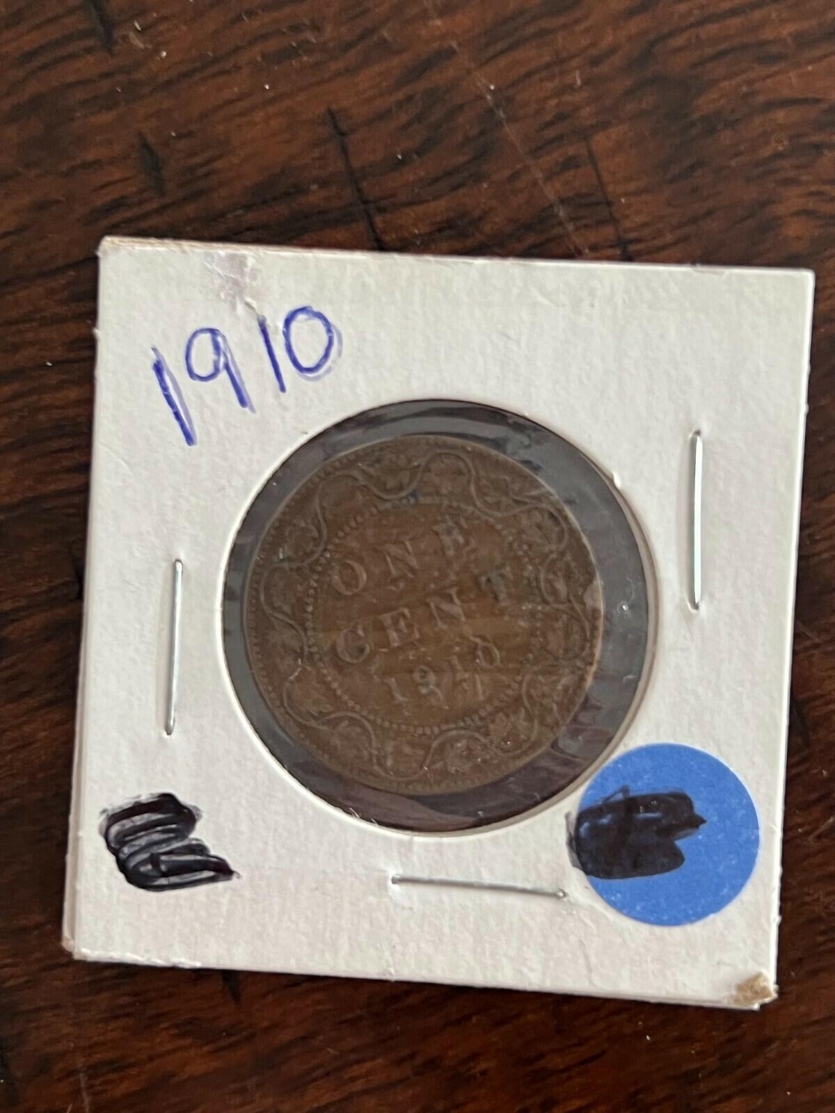 1910 Canada Large Cent Large Penny