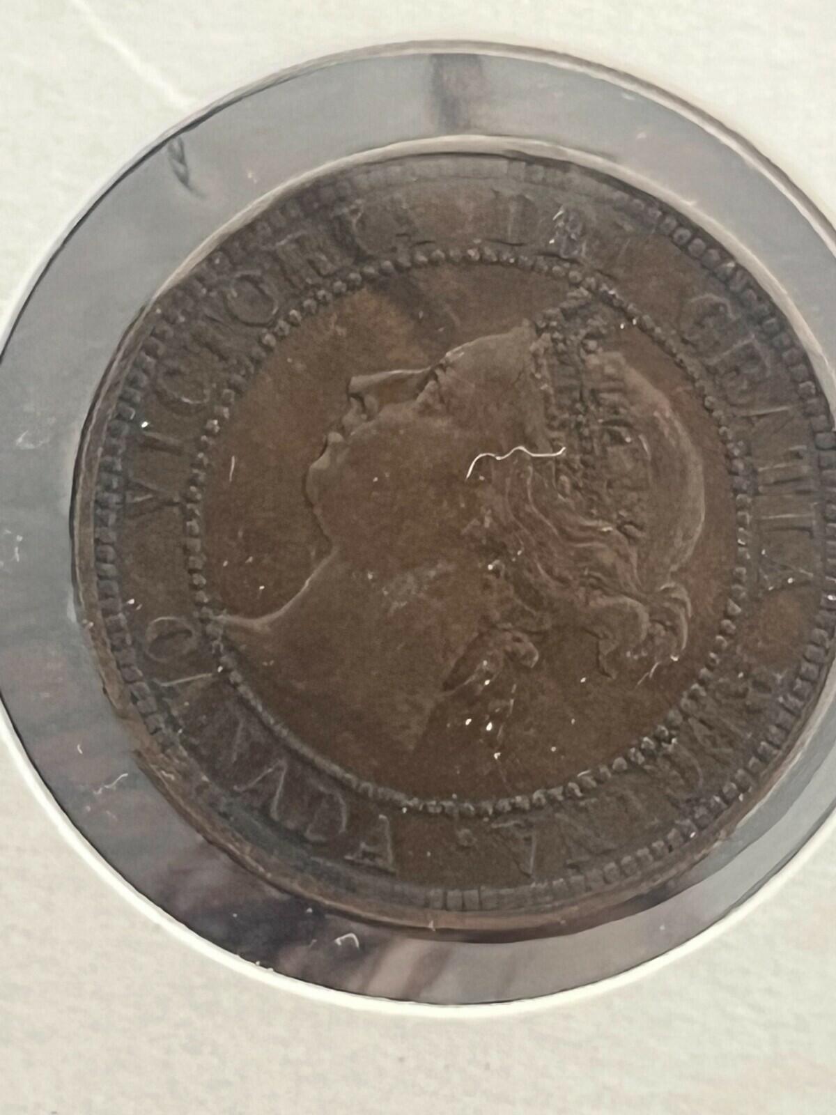 1888 Canada Large Cent Large Penny VF-20 Details