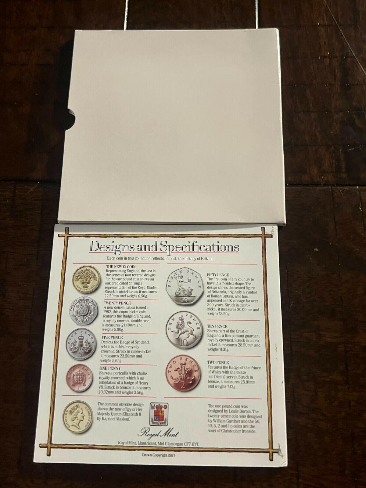 1987 UK Brilliant Uncirculated Coin Collection Set