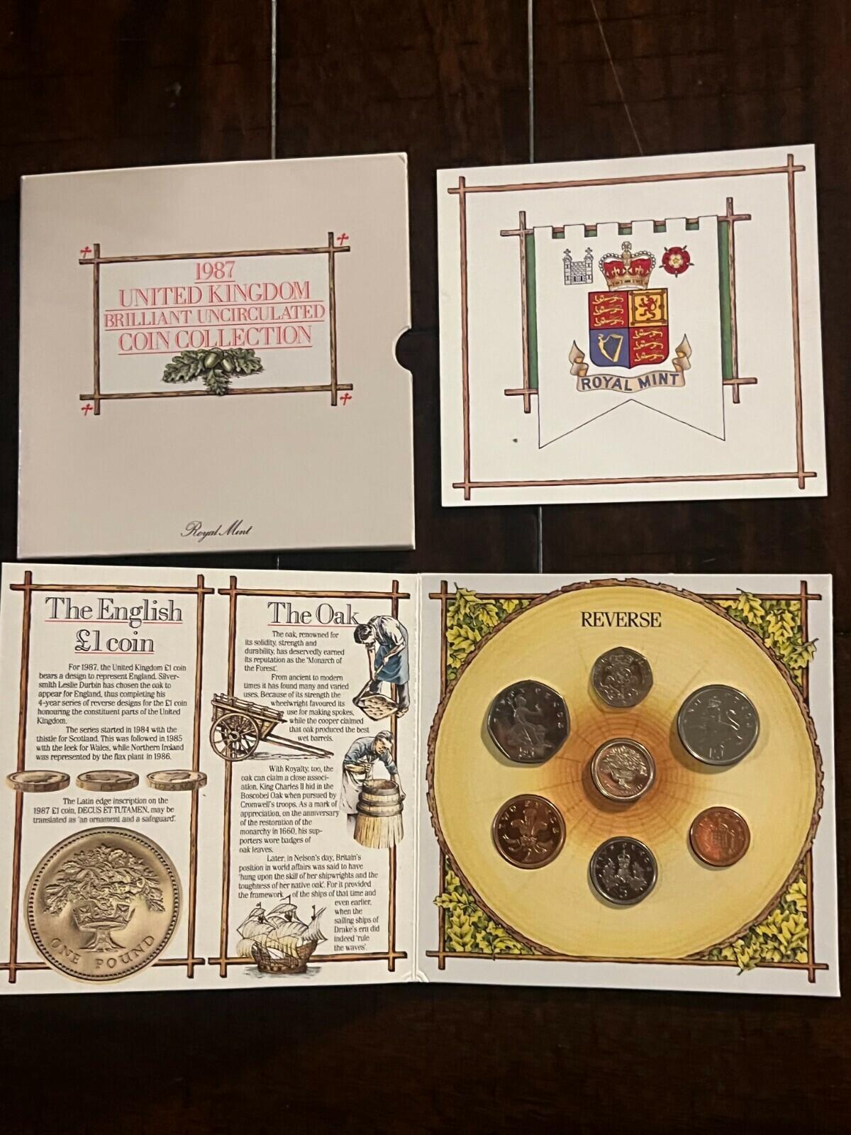 1987 UK Brilliant Uncirculated Coin Collection Set