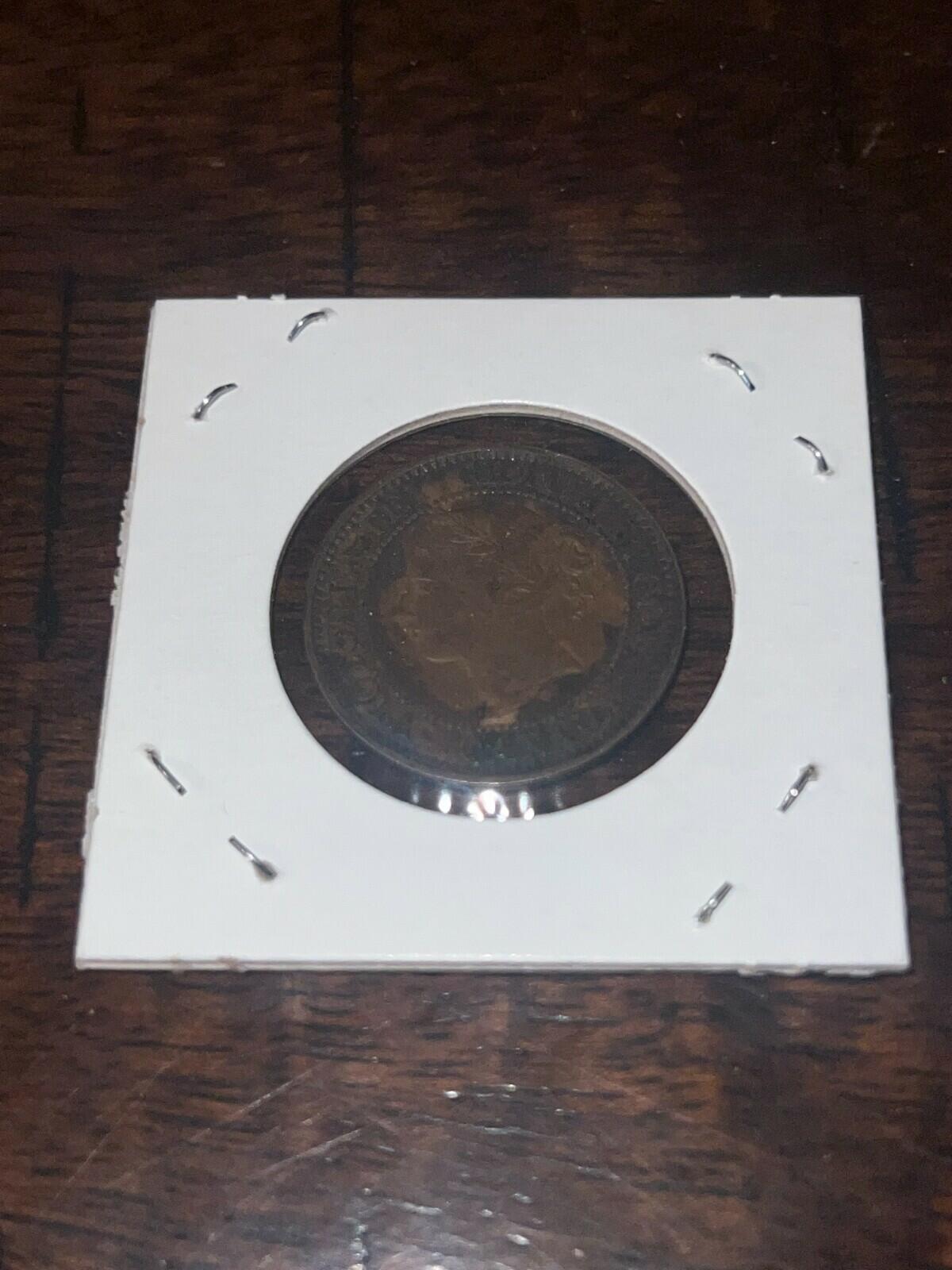 1859 Canada Large Cent Large Penny VF-20 Details