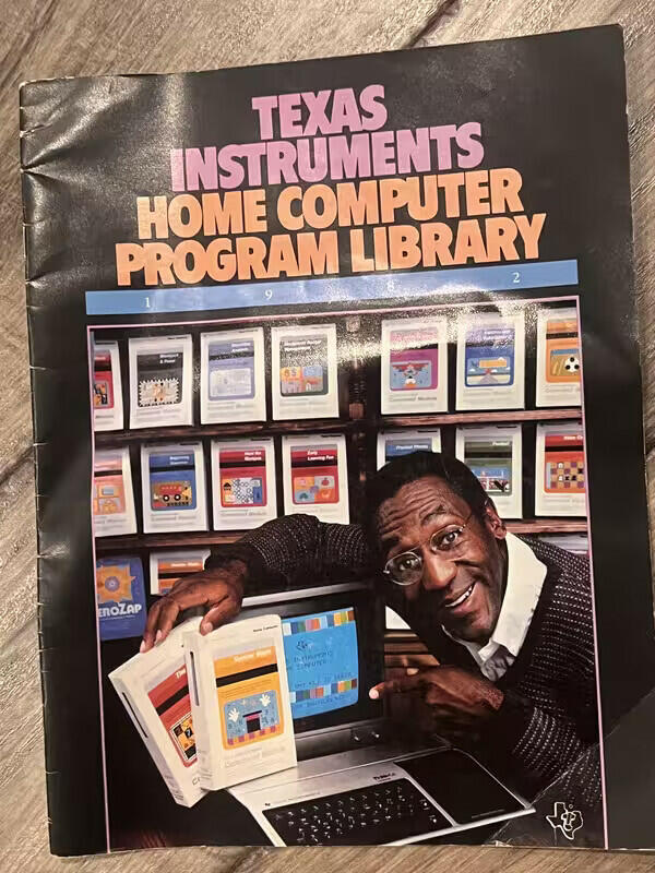 1982 Texas Instruments Home Computer Program Library Bill Cosby