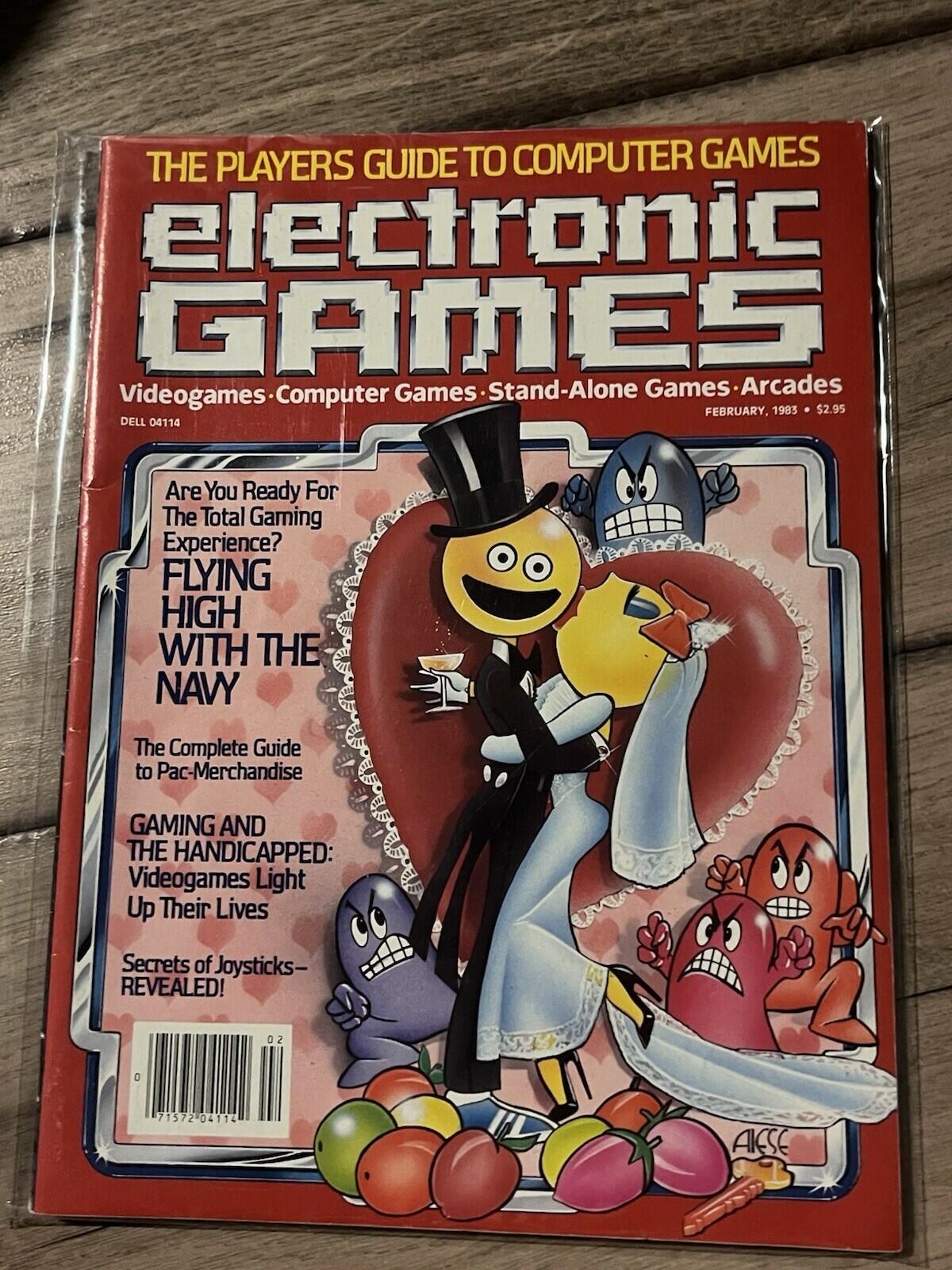 1983 Electronic Games Magazine February Pac Man Early & Rare Video Game