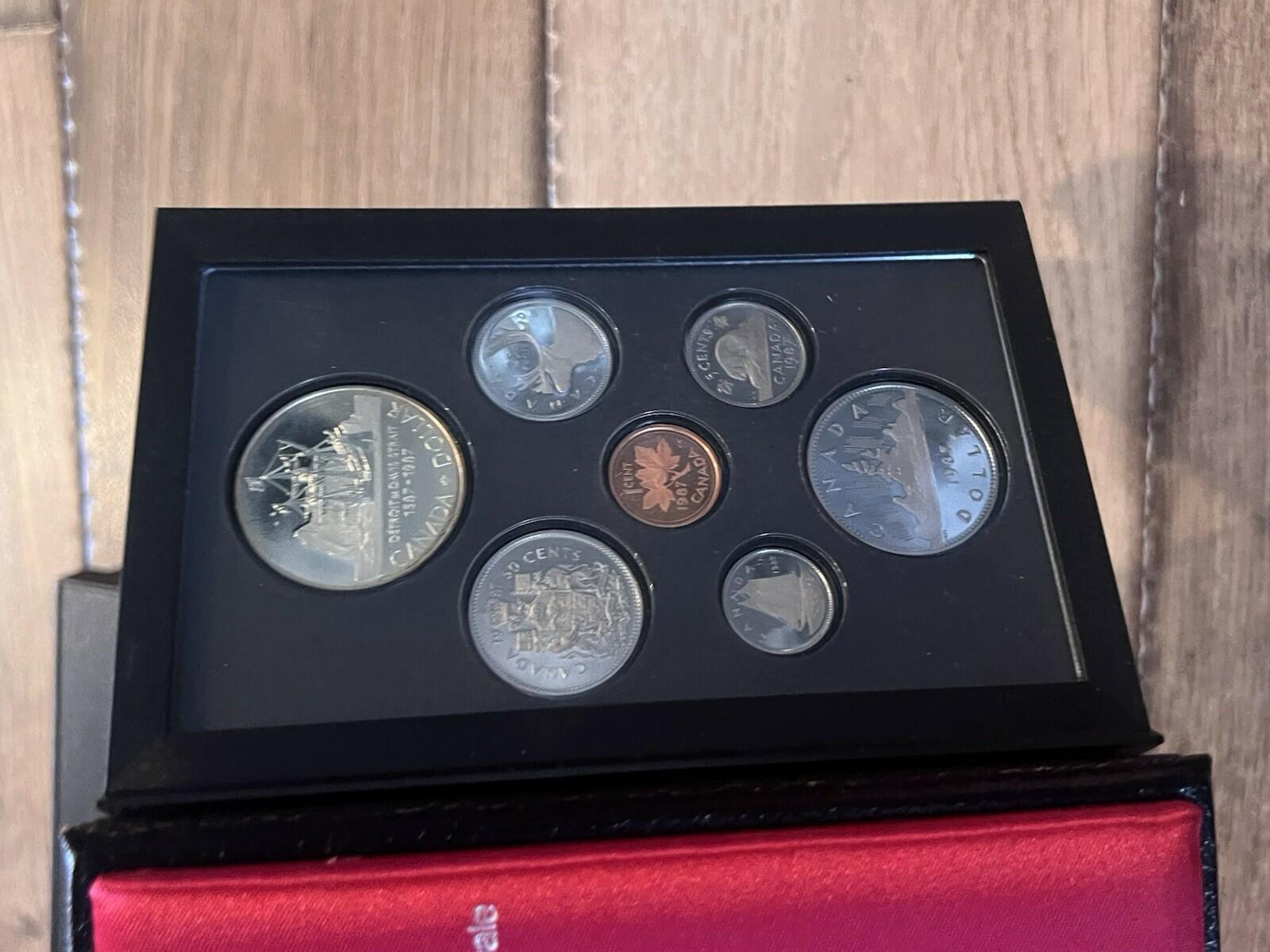 1987 Canada Double Dollar Prestige Set With Silver Dollar (COA+BOX)