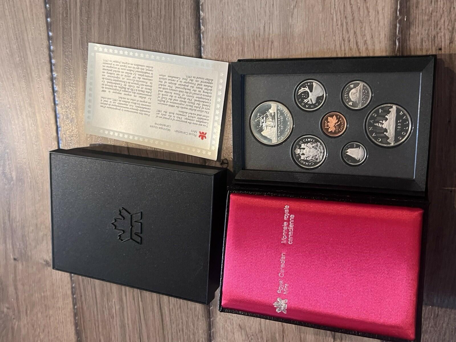 1987 Canada Double Dollar Prestige Set With Silver Dollar (COA+BOX)