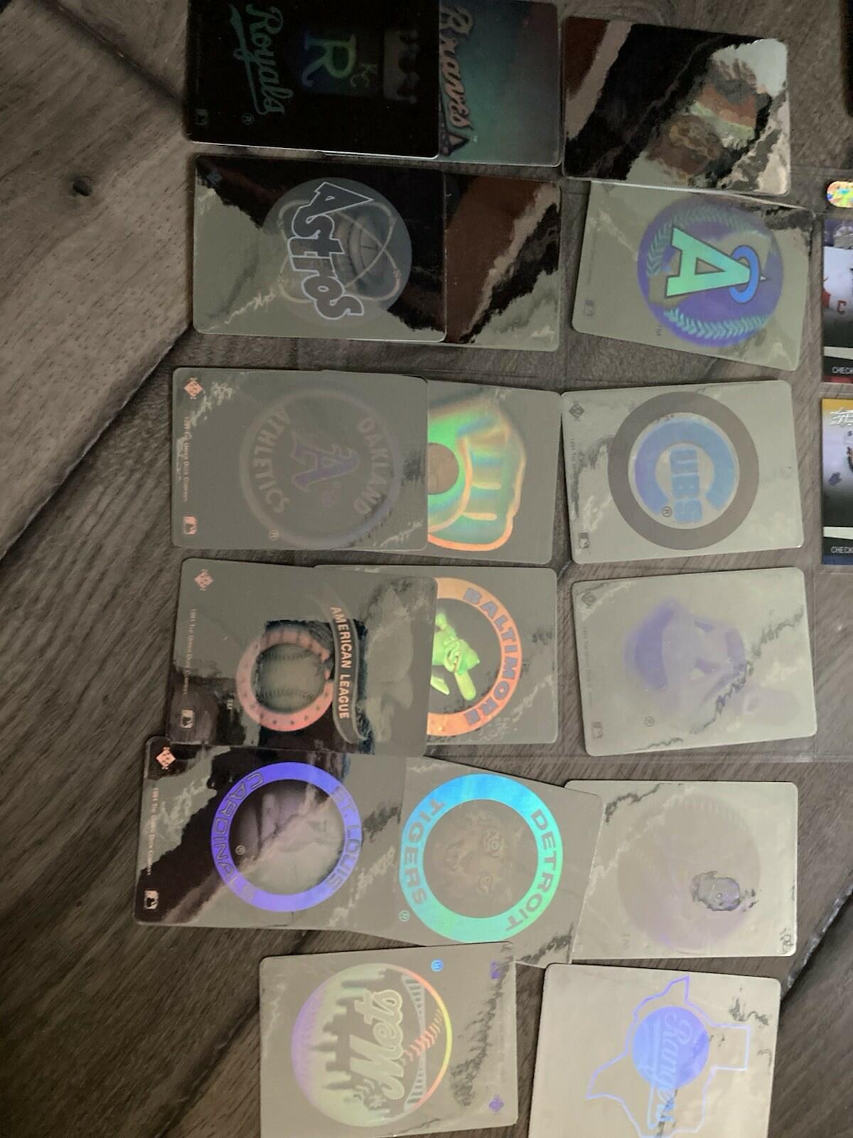 1990 Upper Deck Team Baseball Logo 3-D Hologram Lot 17 Stickers