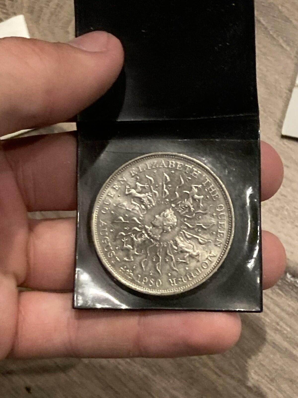 1980 Queen mother Commemerative Crown rare Midland bank uncirculated