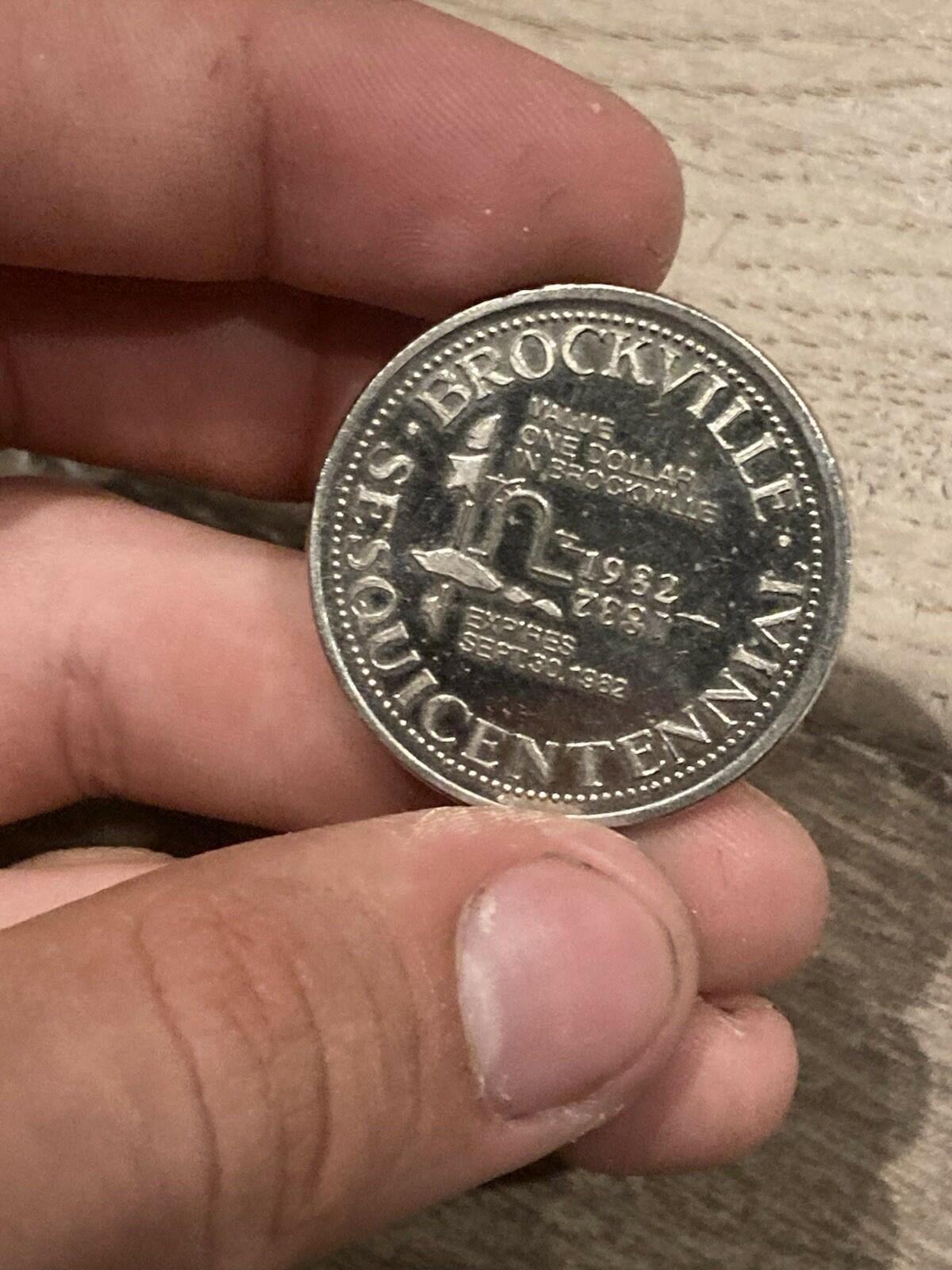1982 Brockville Ontario Sesquicentennial One Dollar Trade Token
