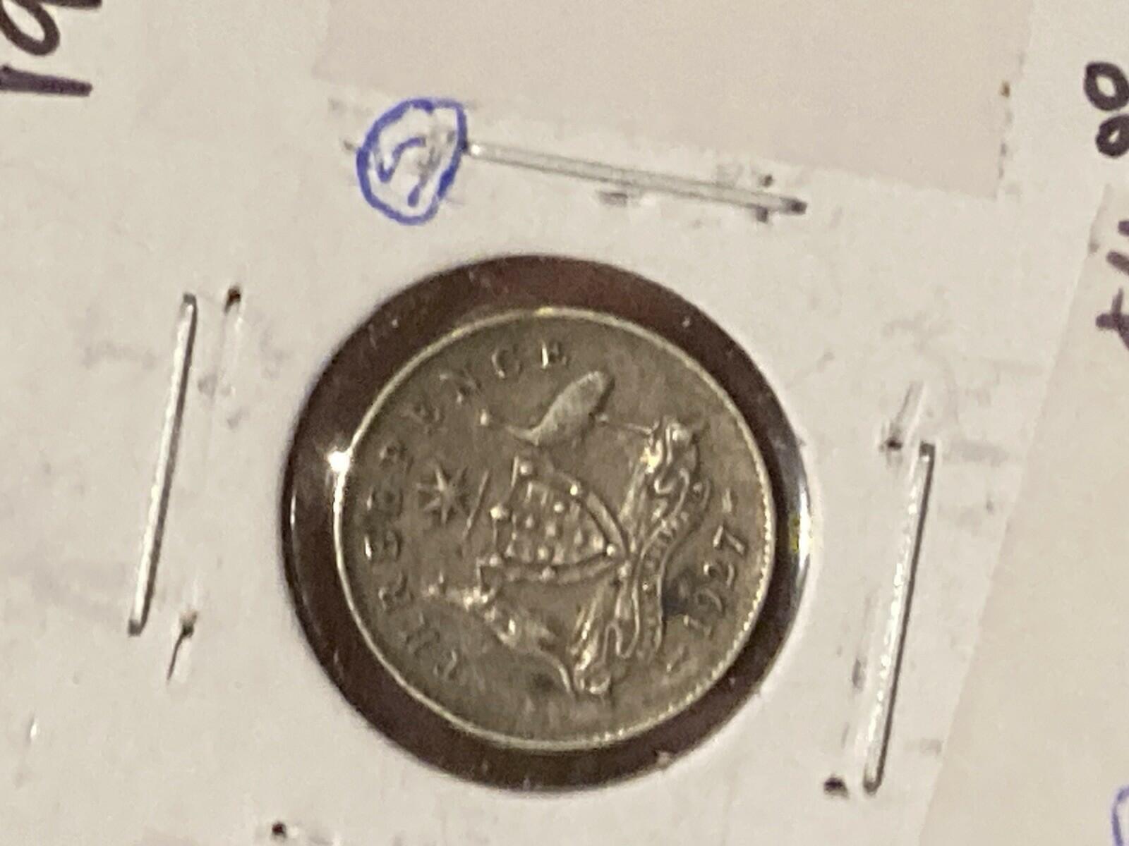 1917-M Australia 3 Pence Silver Coin