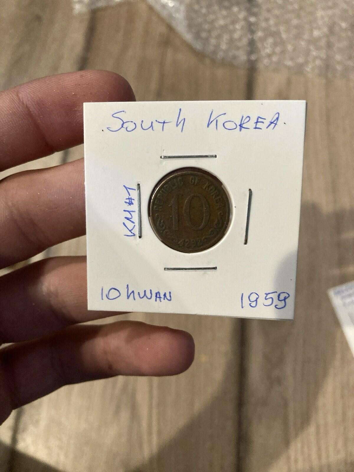 10 hwan 4292 1959 South Korea Corée du Sud bronze coin