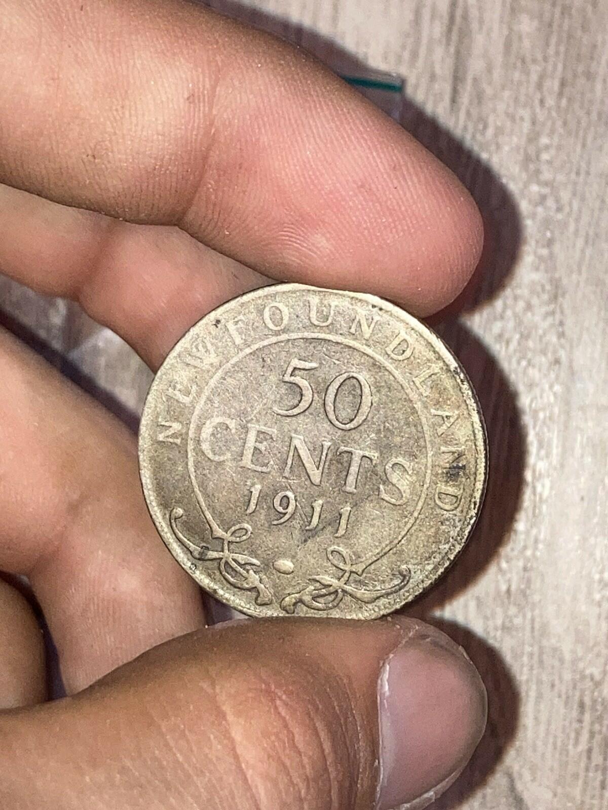1911 Newfoundland Silver 50 Cents