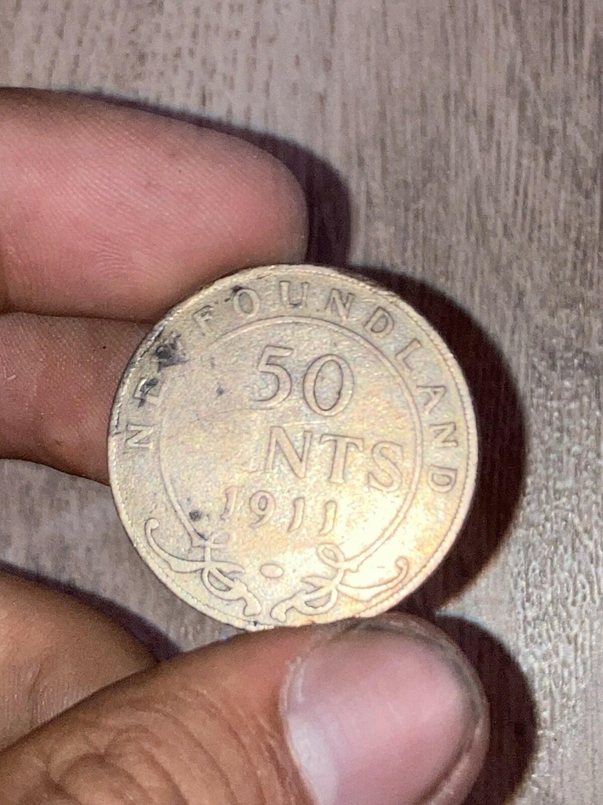 1911 Newfoundland Silver 50 Cents