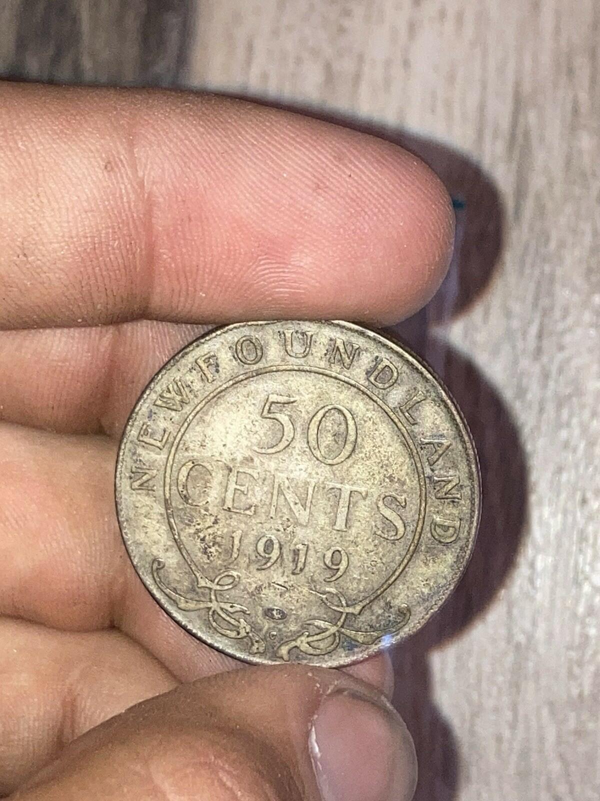 1919 Newfoundland Silver 50 Cents