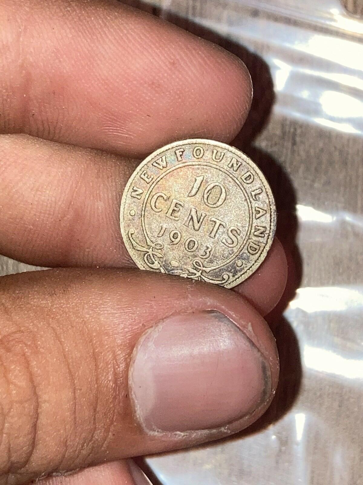 1903 Newfoundland 10c Sterling Silver Edwardian Era Pre-Canada Dime Low mintage