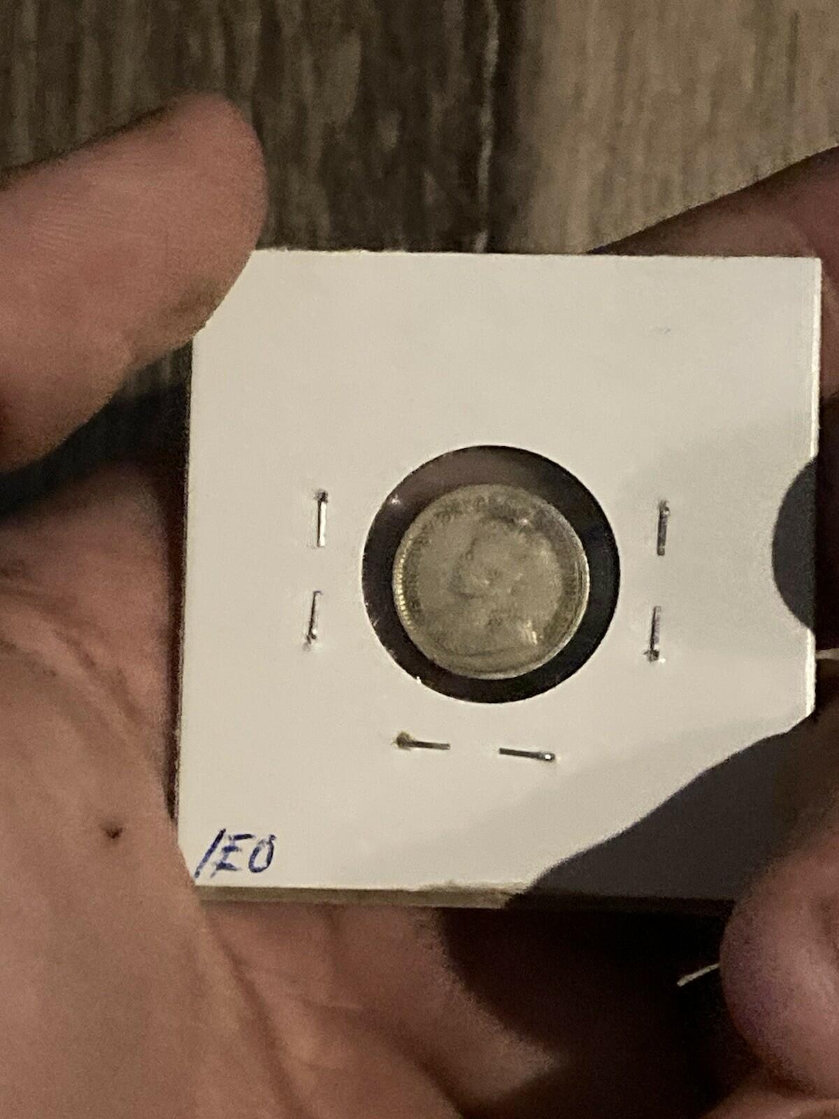 1919 Canada 5c Five Cents Silver Coin Half Dime