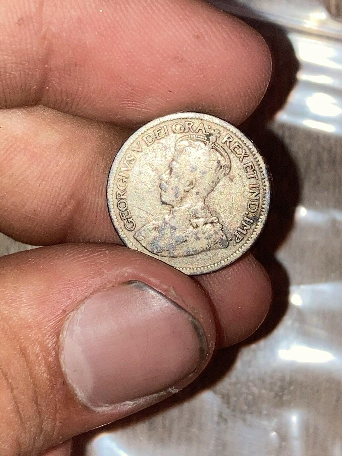 1912 Canada Newfoundland Silver Ten Cents Coin Dime 10 cents 10c