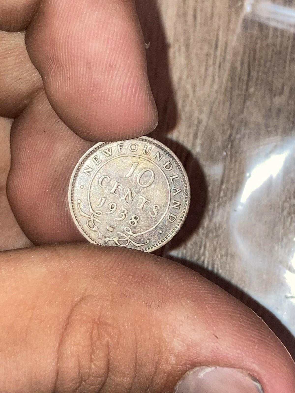1938 Canada Newfoundland Silver 10 Cents