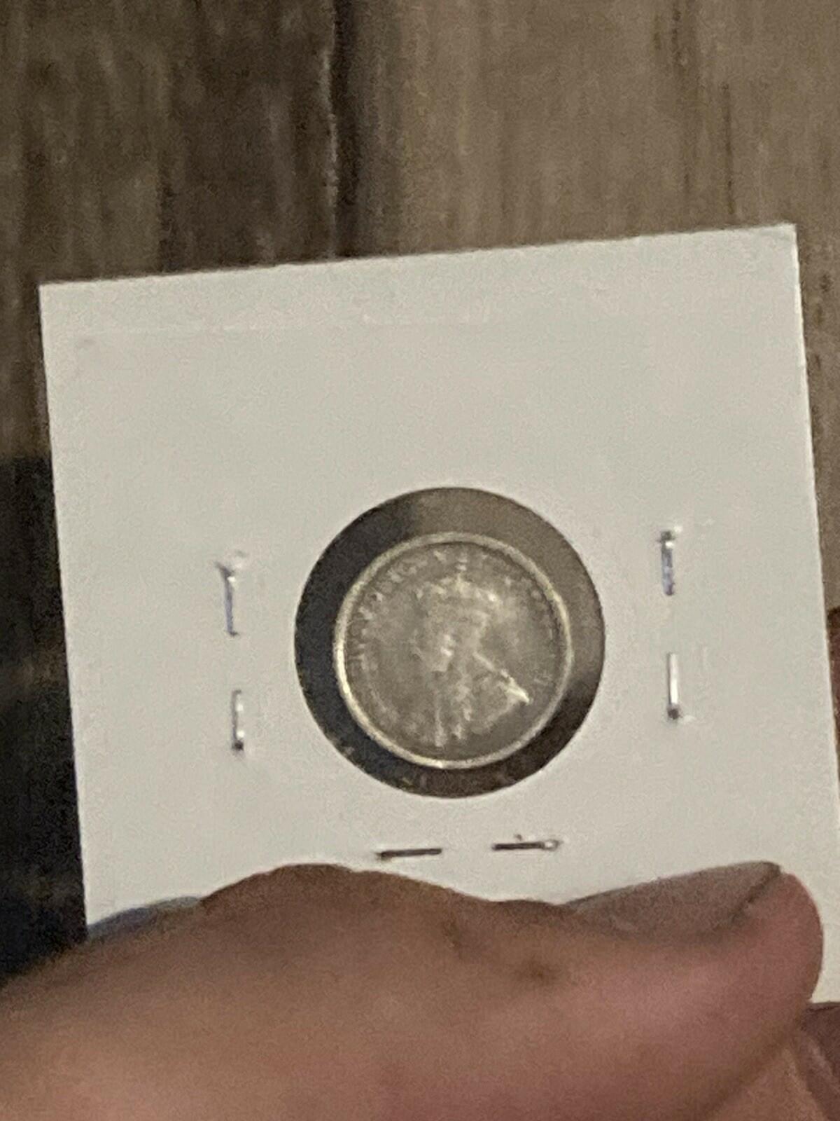 1913 Canada 5 Cents Half Dime Silver Coin George V