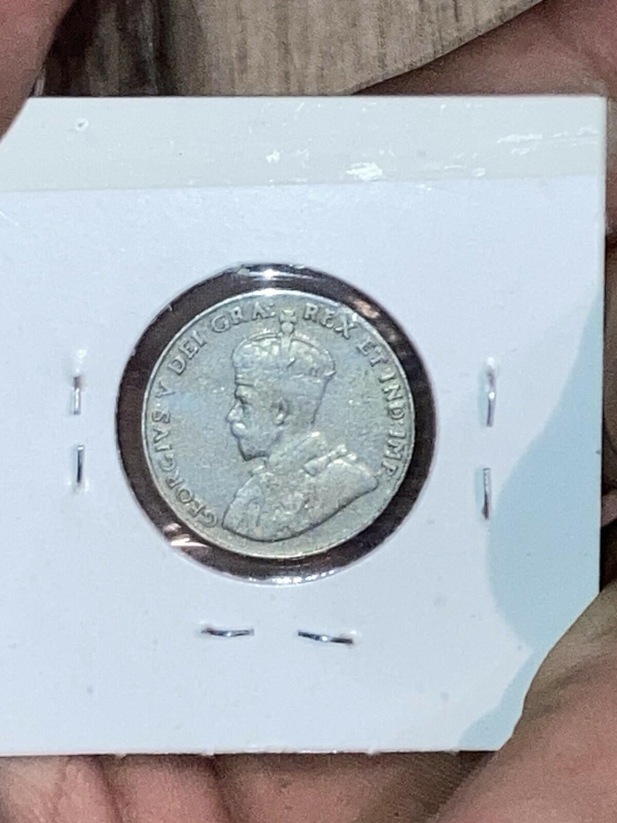 1927 Canada 5 Cents Nickel Coin, King George V