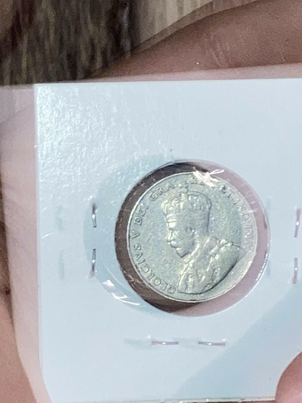 1931 Canada 5 Cents Nickel Coin King George V nice coin