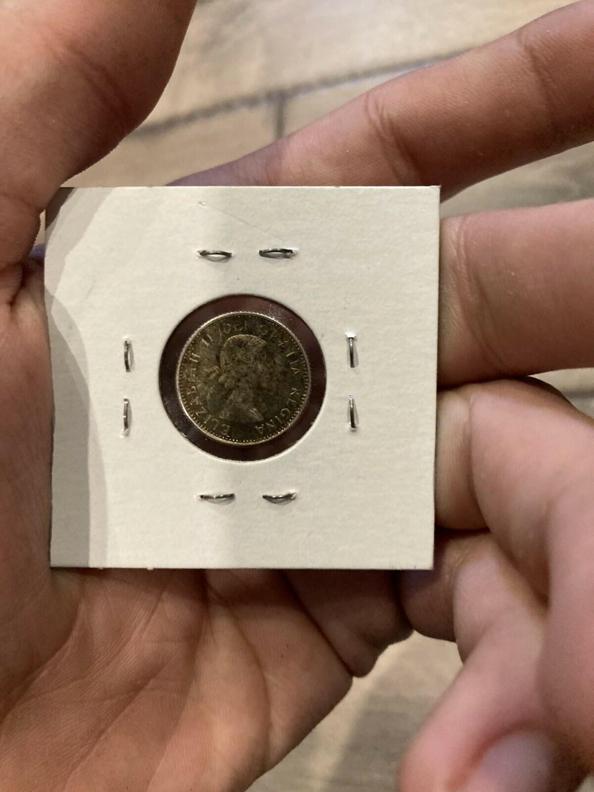 1958 Canada 10 Cent Elizabeth II Silver Dime Canadian Ten Cents Coin