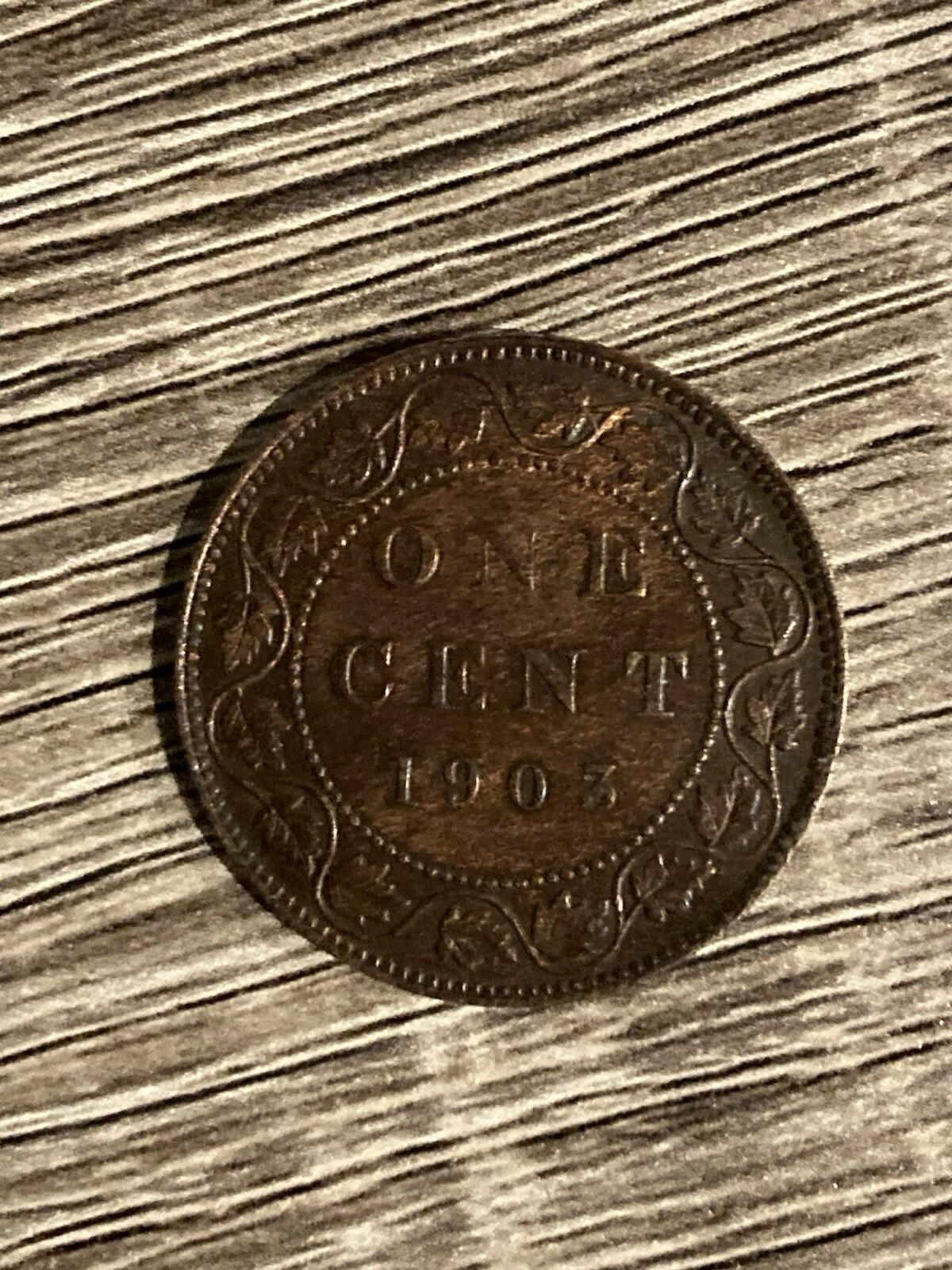 1903 Canada Large Cent Edward VII Canadian Penny Copper Coin Cent