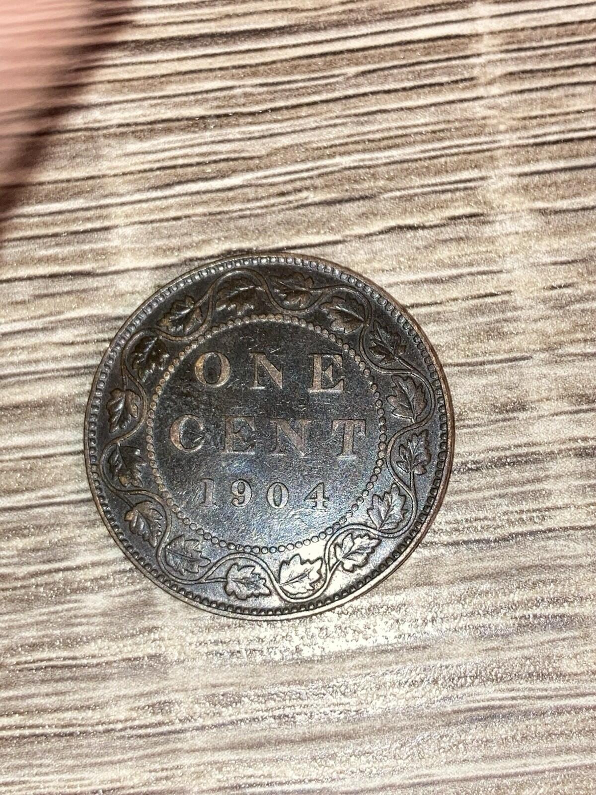 1904 Canada Large Cent Penny King Edward VII