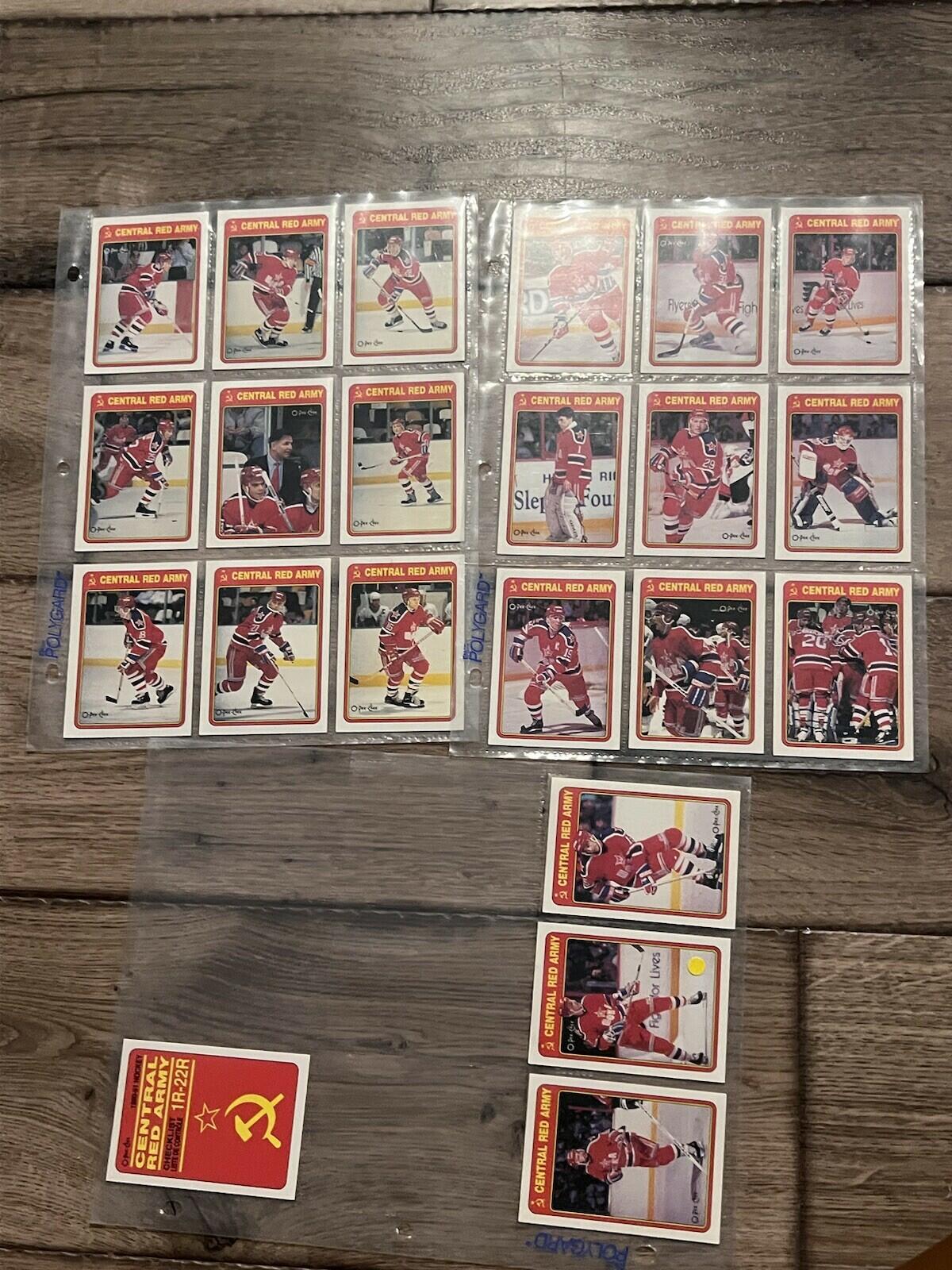 1990-91 O-Pee-Che Hockey Central Red Army 22 Cards Set Pre-Owned