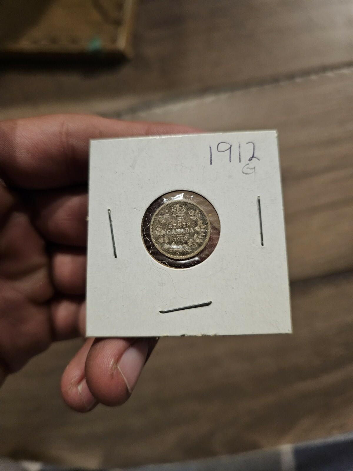 1912 Canada Newfoundland Silver Ten Cents Coin Dime 10 cents 10c