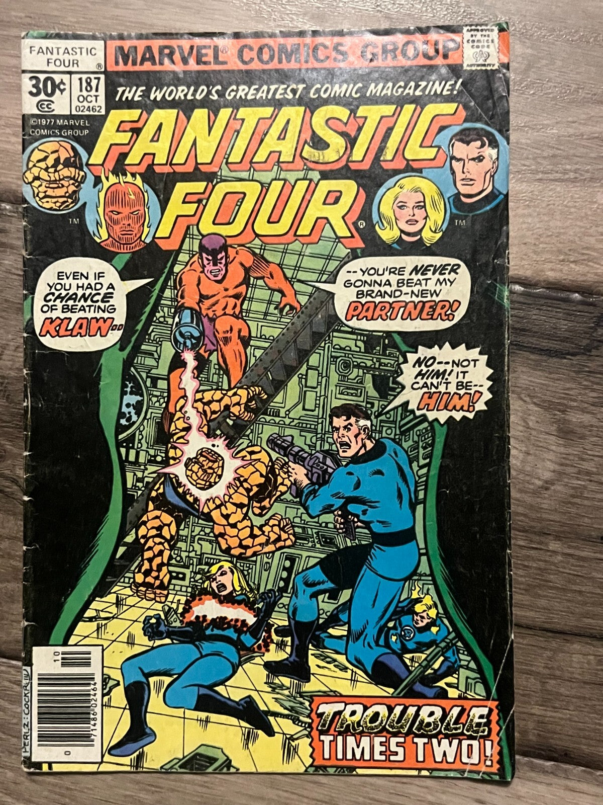 Marvel Comics: Fantastic Four #187 1977