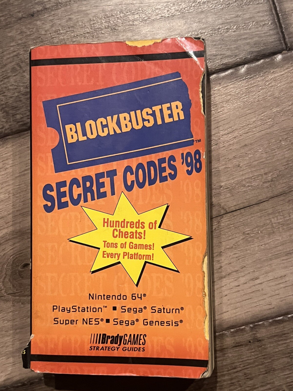 Blockbuster Video Secret Codes '98 by Brady Games 1997 Trade Paperback
