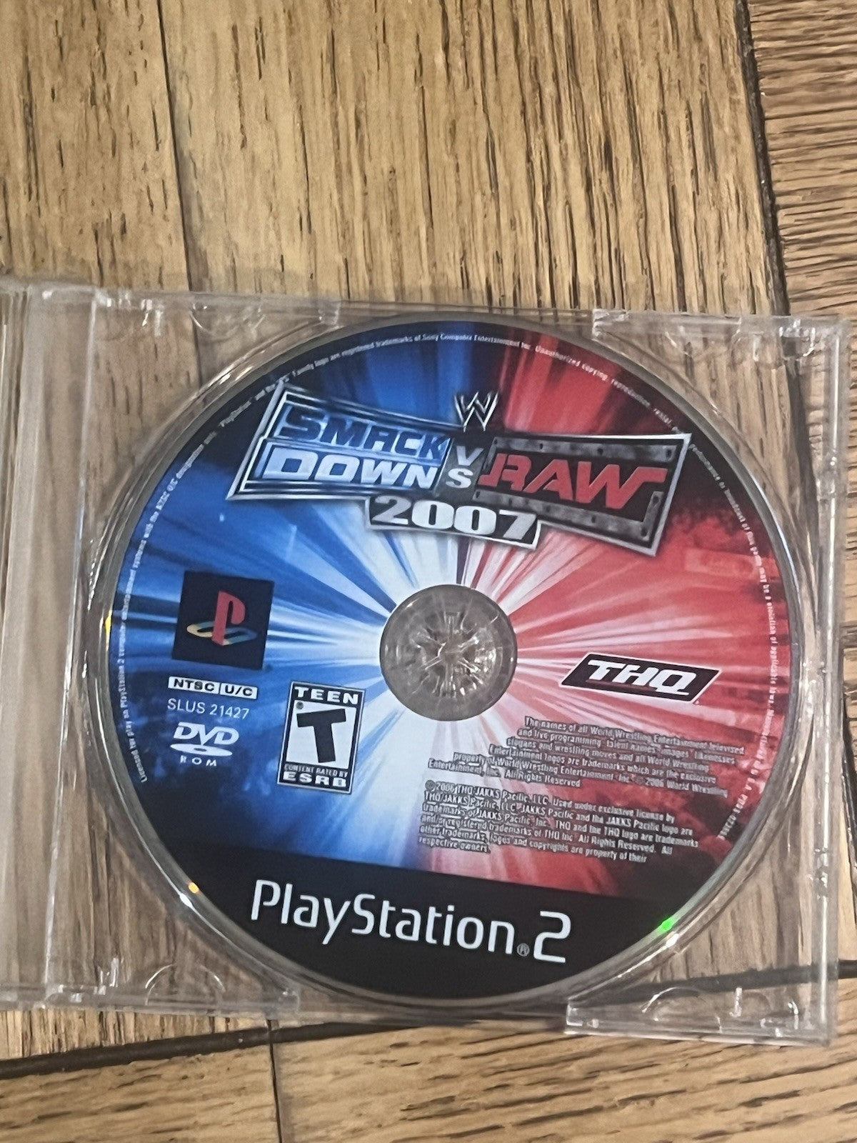 Smackdown Vs Raw 2007 (Sony PlayStation 2, 2006) PS2 Disc Only