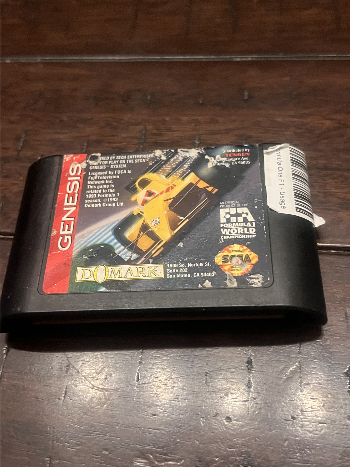 Formula One F1 (Sega Genesis, 1993) CART ONLY