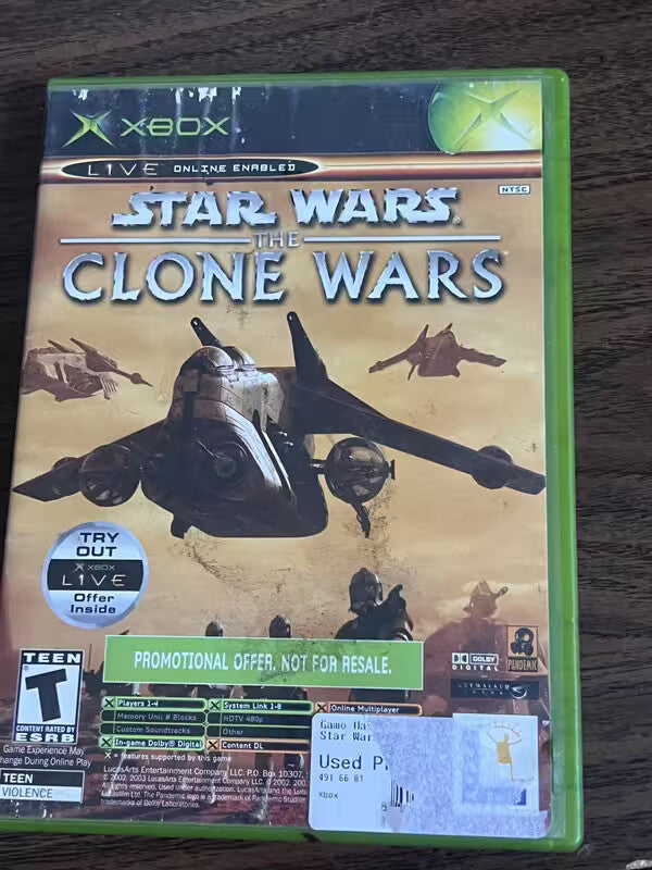Star Wars: The Clone Wars/Tetris Worlds (Microsoft Xbox, 2003) CIB COMPLETE