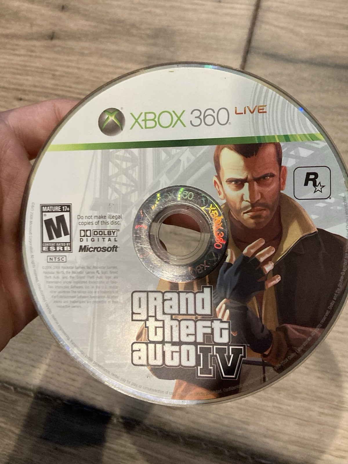 Grand Theft Auto IV (Microsoft Xbox 360, 2008) DISC ONLY