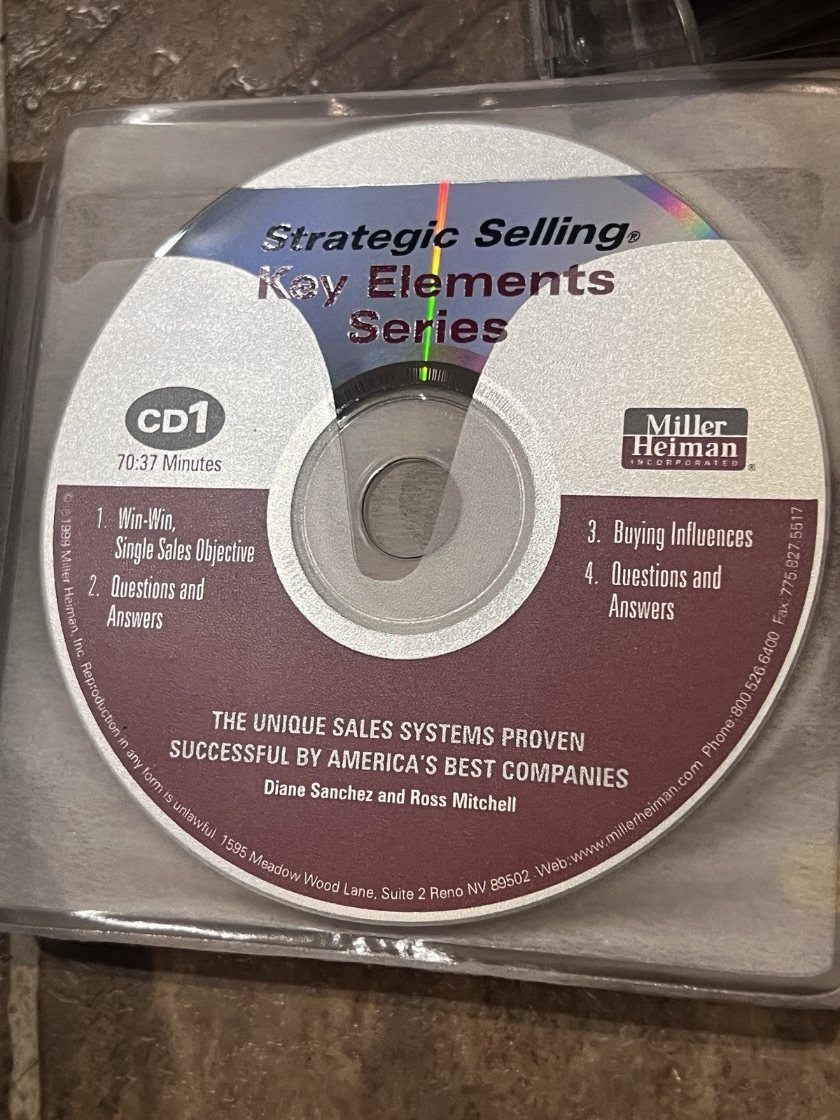 Strategic Selling Key Elements Series AUDIO BOOK CD Diane Sanchez Ross Mitchell