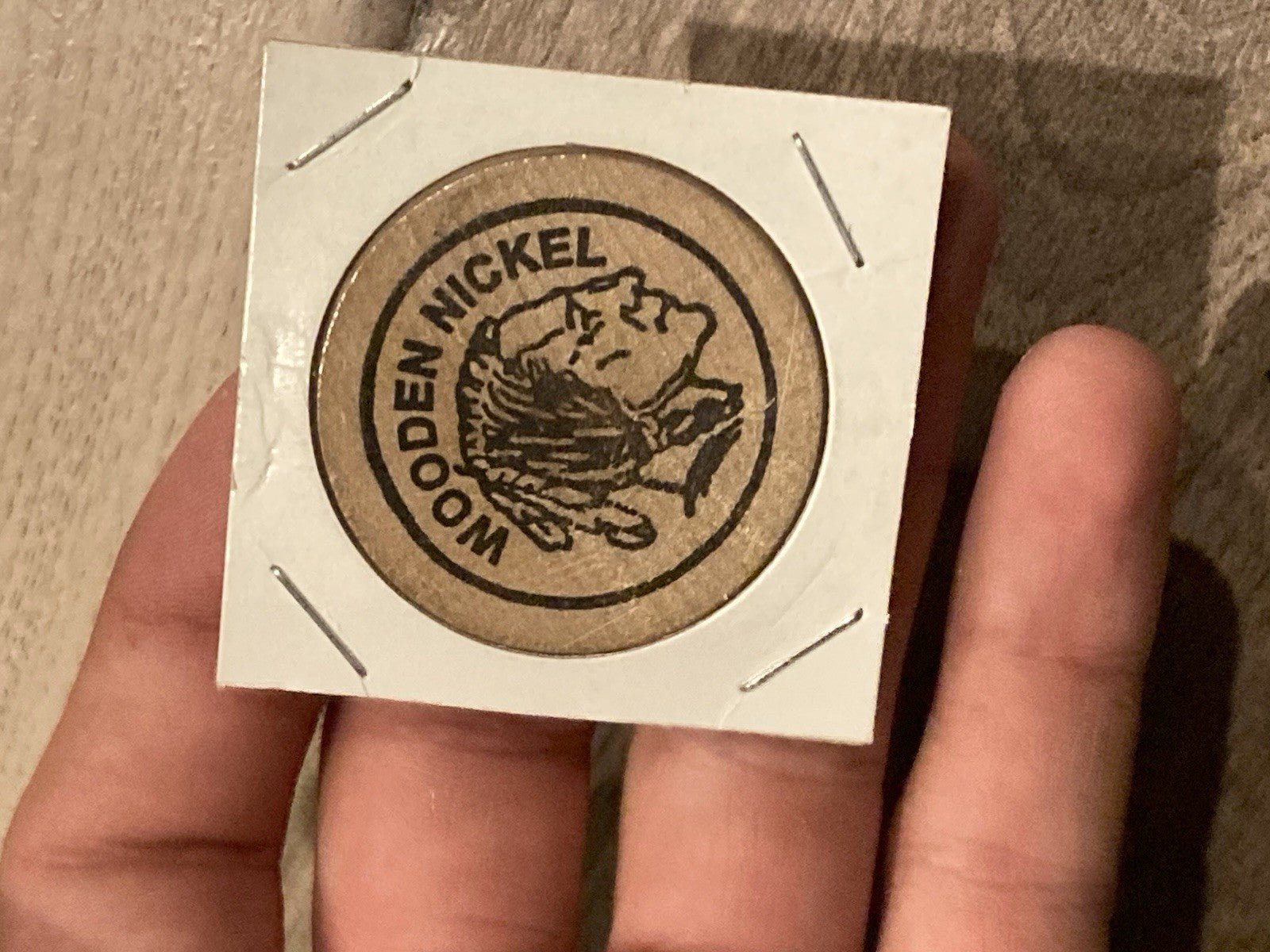 Free Cup Of Coffee Wooden Nickel Canaan Truck Stop Mass/NY Line