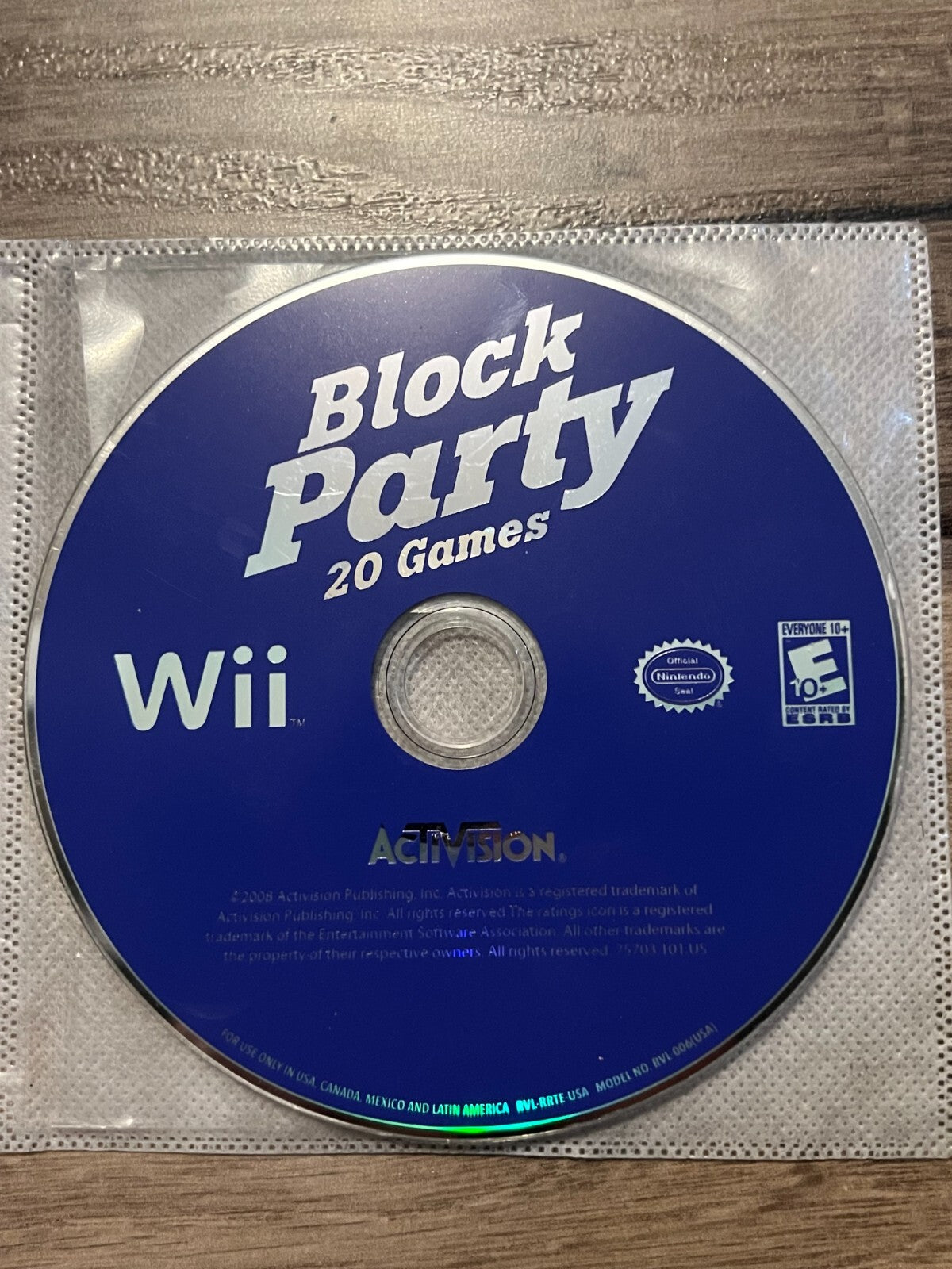 Block Party (Nintendo Wii, 2008) DISC ONLY