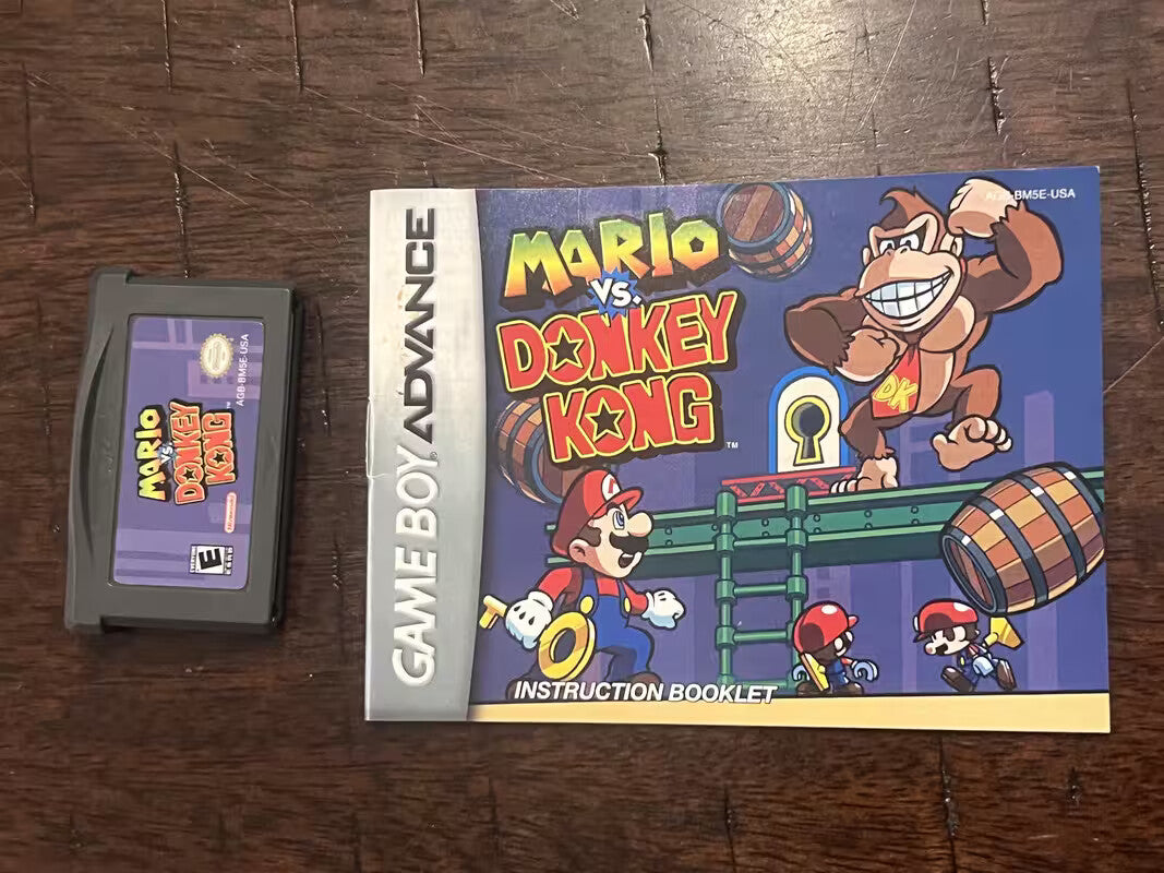 Mario vs. Donkey Kong (Nintendo Game Boy Advance, 2004) CART + MANUAL ONLY
