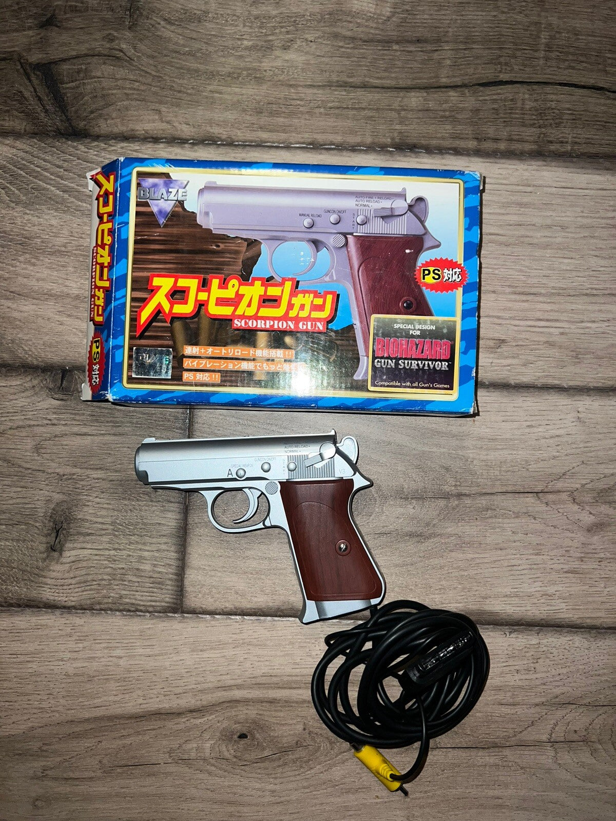 Scorpion Gun Contoller Ver.2 Rapid fire Auto reload Sony PlayStation PS1 BLAZE
