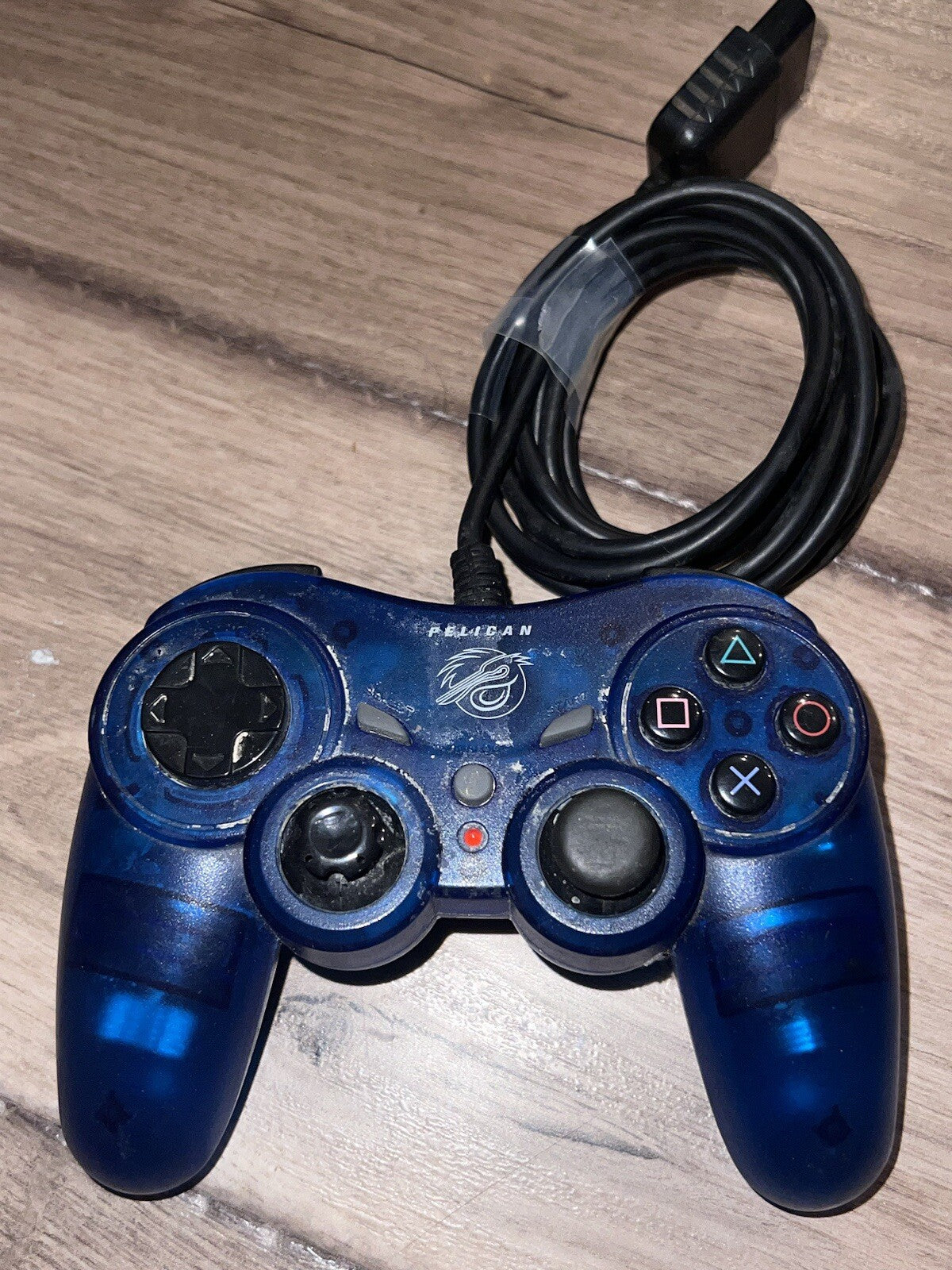 Pelican Edge PL-6644 See Through Blue Corded Gaming Controller PS2 Playstation