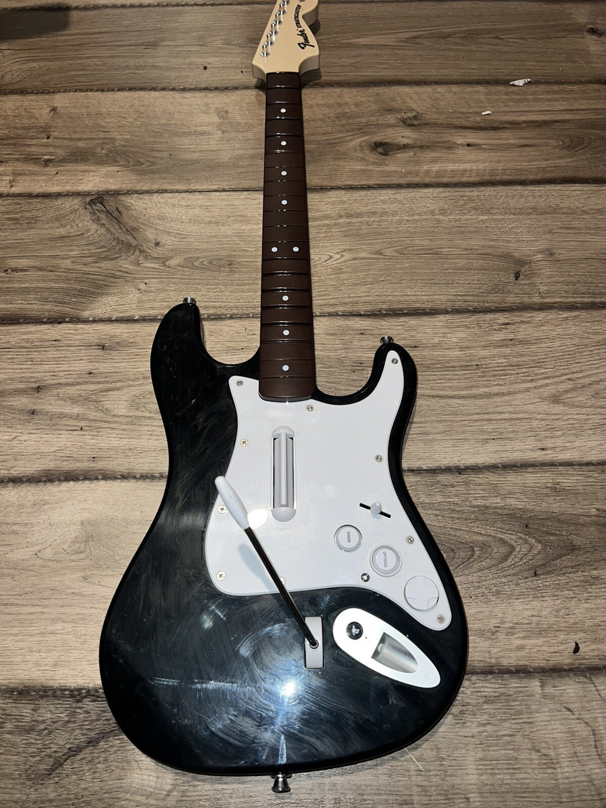 Black Fender Stratocaster Harmonix Rock Band 4 Guitar for PS4 91261 NO STRAP