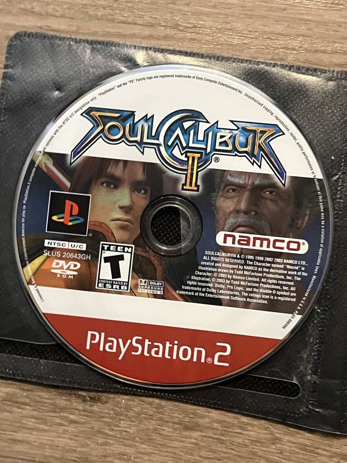 Soul Calibur II: Greatest Hits (Sony PlayStation 2, 2003) DISC ONLY