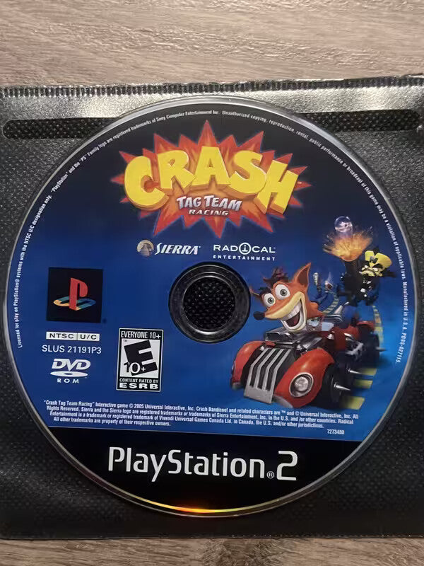 Crash Tag Team Racing (Sony Playstation 2, 2005) DISC ONLY