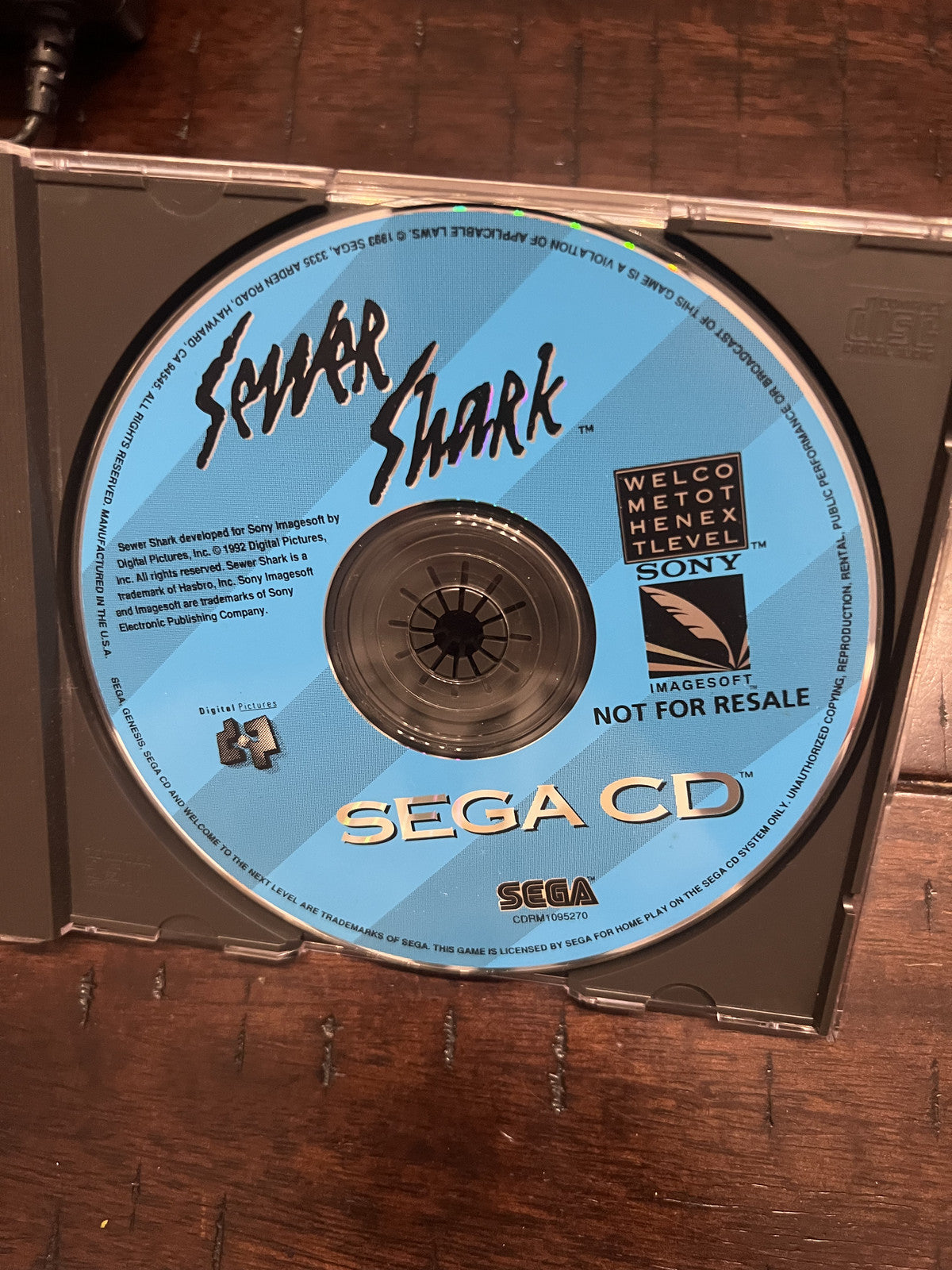 Sewer Shark: Not For Resale (Sega CD, 1992) DISC ONLY